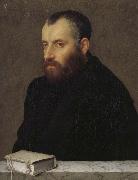 Giovanni Battista Moroni Has the book Portrait of a gentleman oil